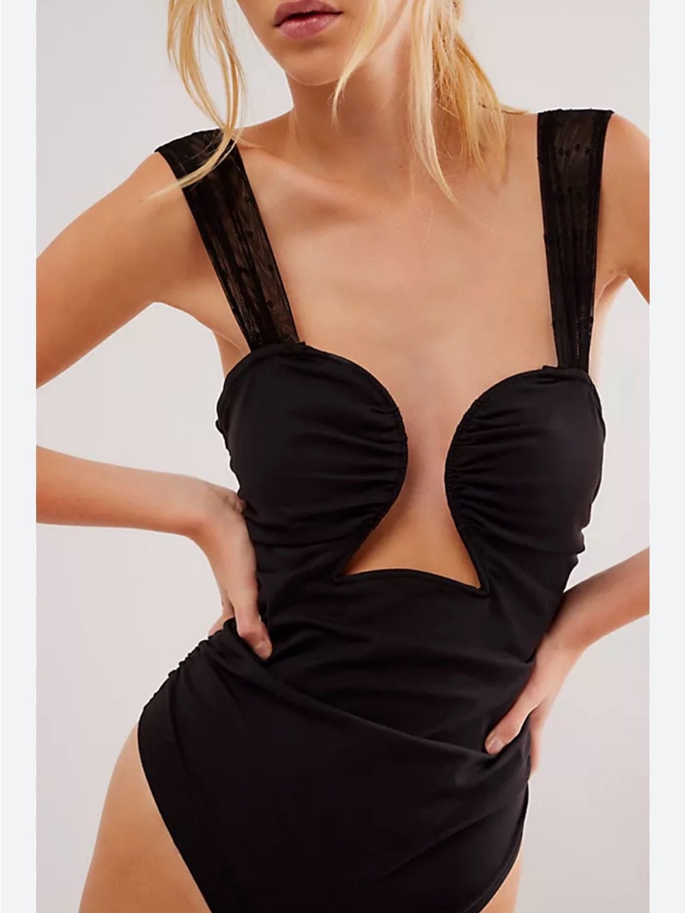 Black Cutout One-Piece